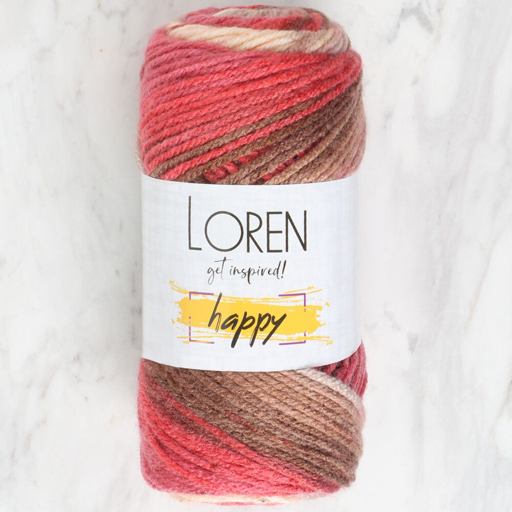 Loren Happy Knitting Yarn, Variegated - RH002