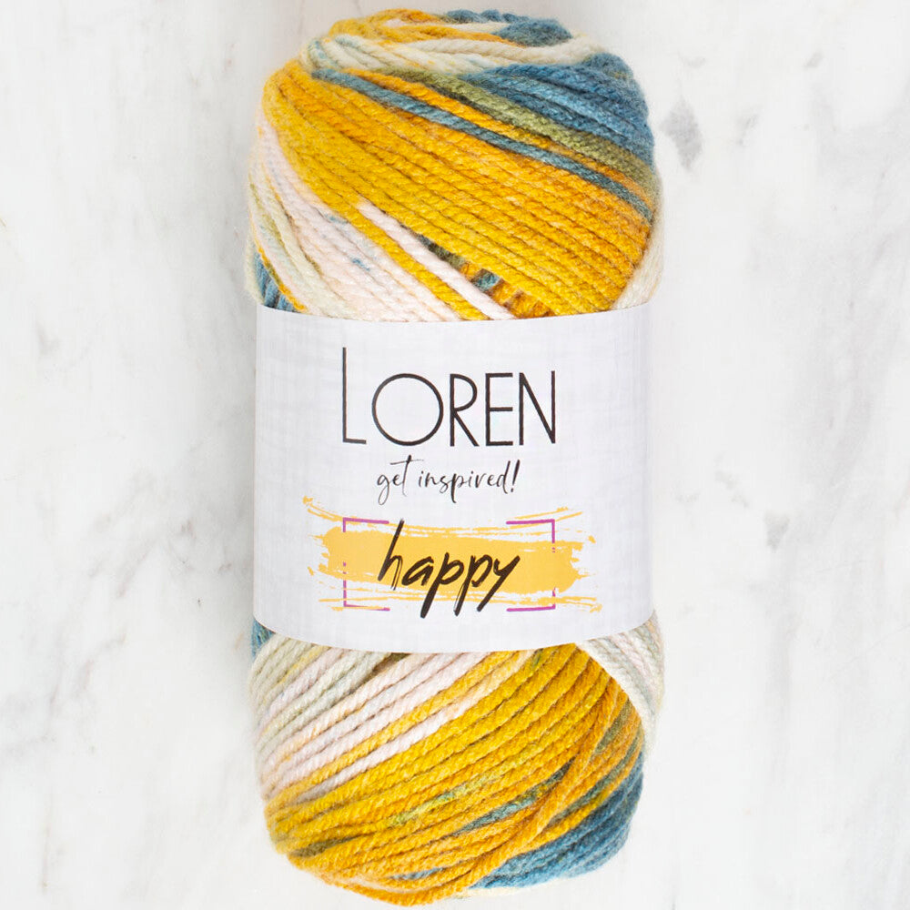 Loren Happy Knitting Yarn, Variegated - RH019