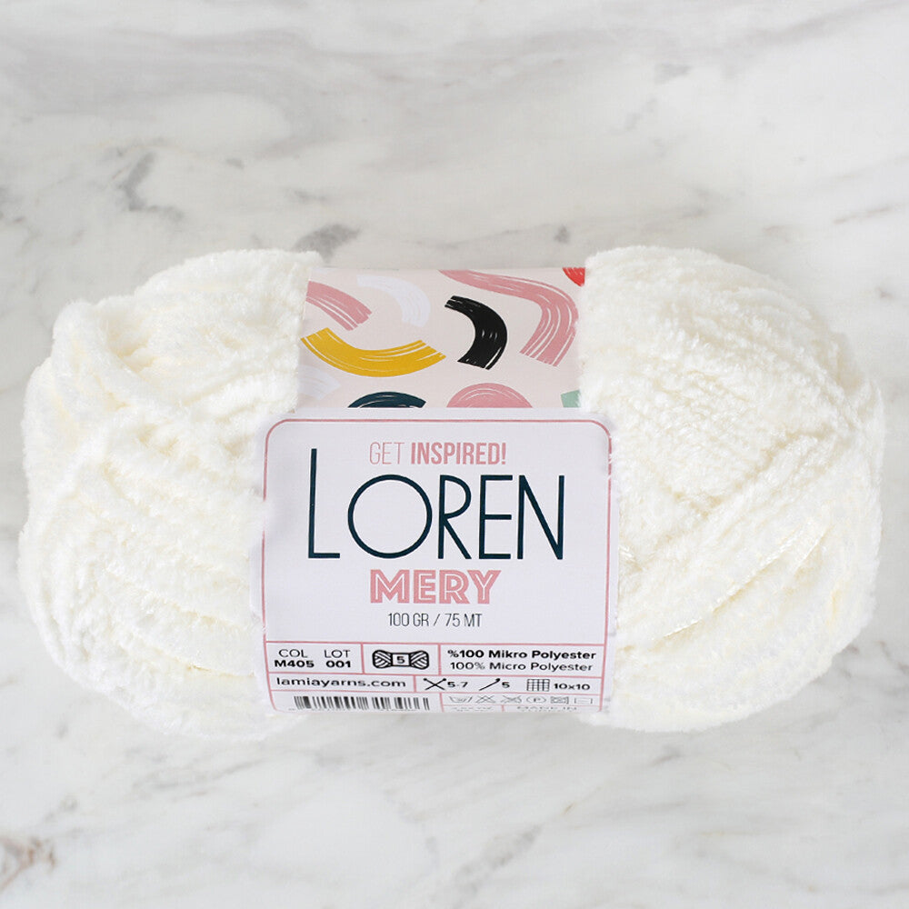 Loren Mery Yarn, Cream - M405