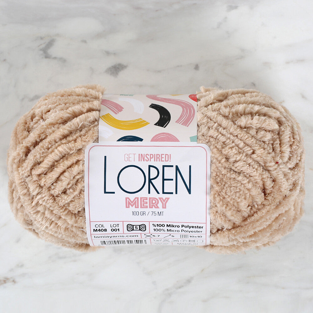 Loren Mery Yarn, Beige - M408