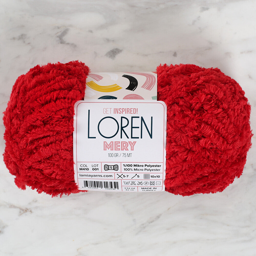 Loren Mery Yarn, Red - M410