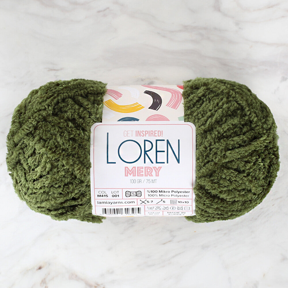 Loren Mery Yarn, Green - M415