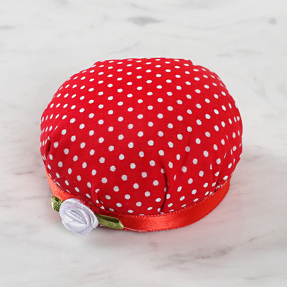 Loren Spotted Arm Pincushion, Red