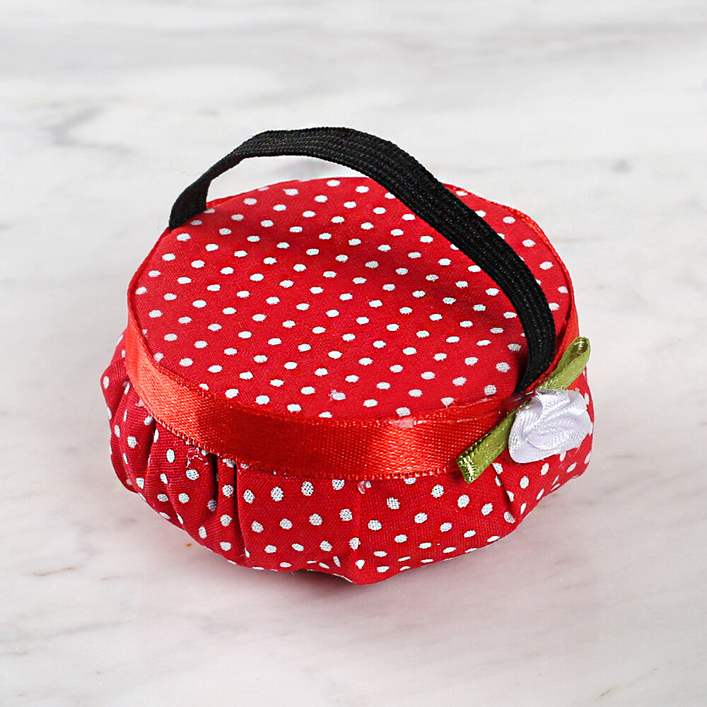 Loren Spotted Arm Pincushion, Red