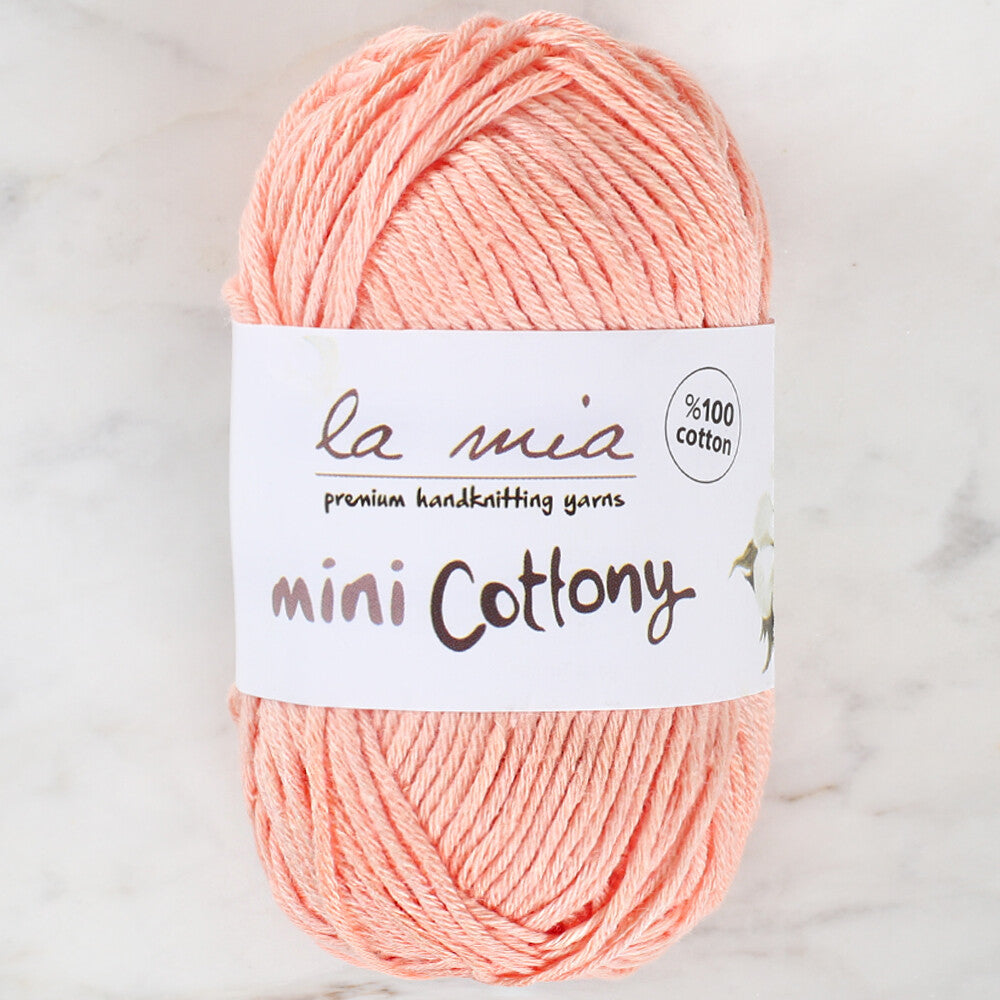 La Mia Mini Cottony 25 g Baby Yarn, Pinkish Orange - L017