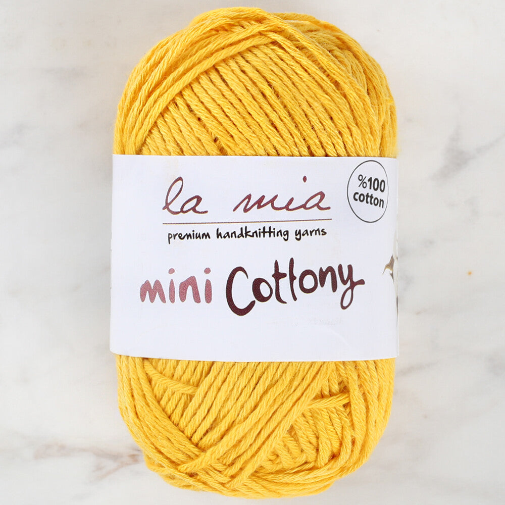 La Mia Mini Cottony 25 g Baby Yarn, Mustard - L018