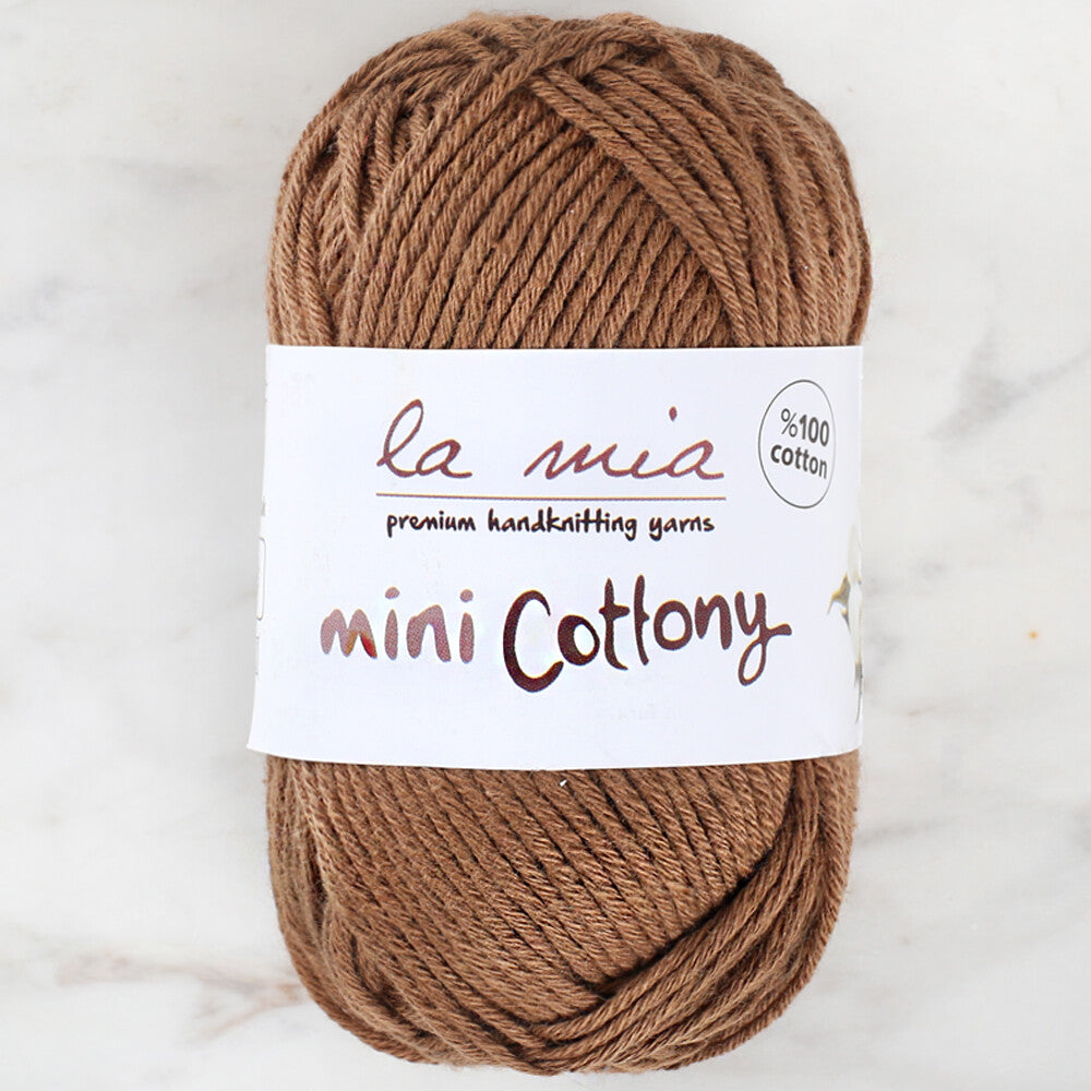 La Mia Mini Cottony 25 g Baby Yarn, Light Brown - L199