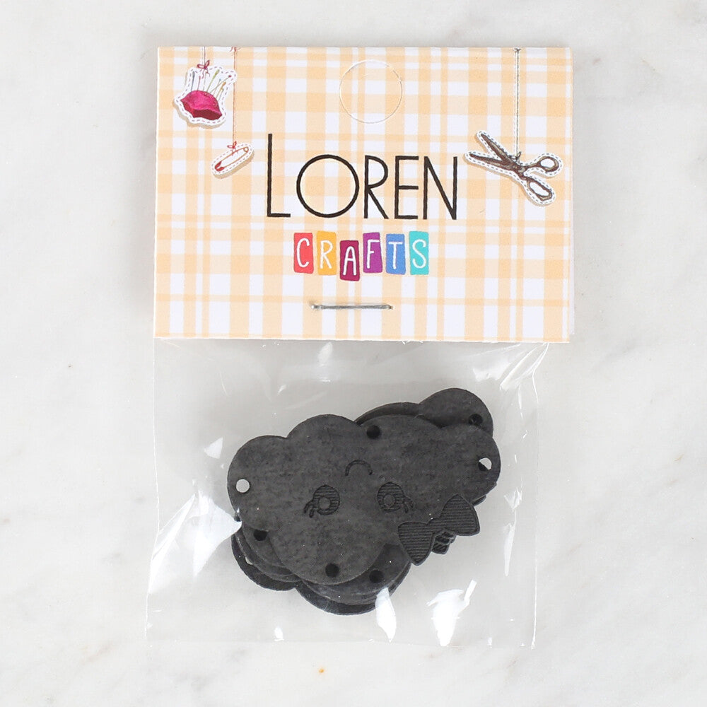 Loren Crafts 5 Pcs Patterned Leather Badge - 1573