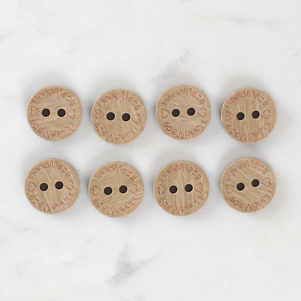 Loren Crafts 8 Pcs "Handmade" Button - 1604