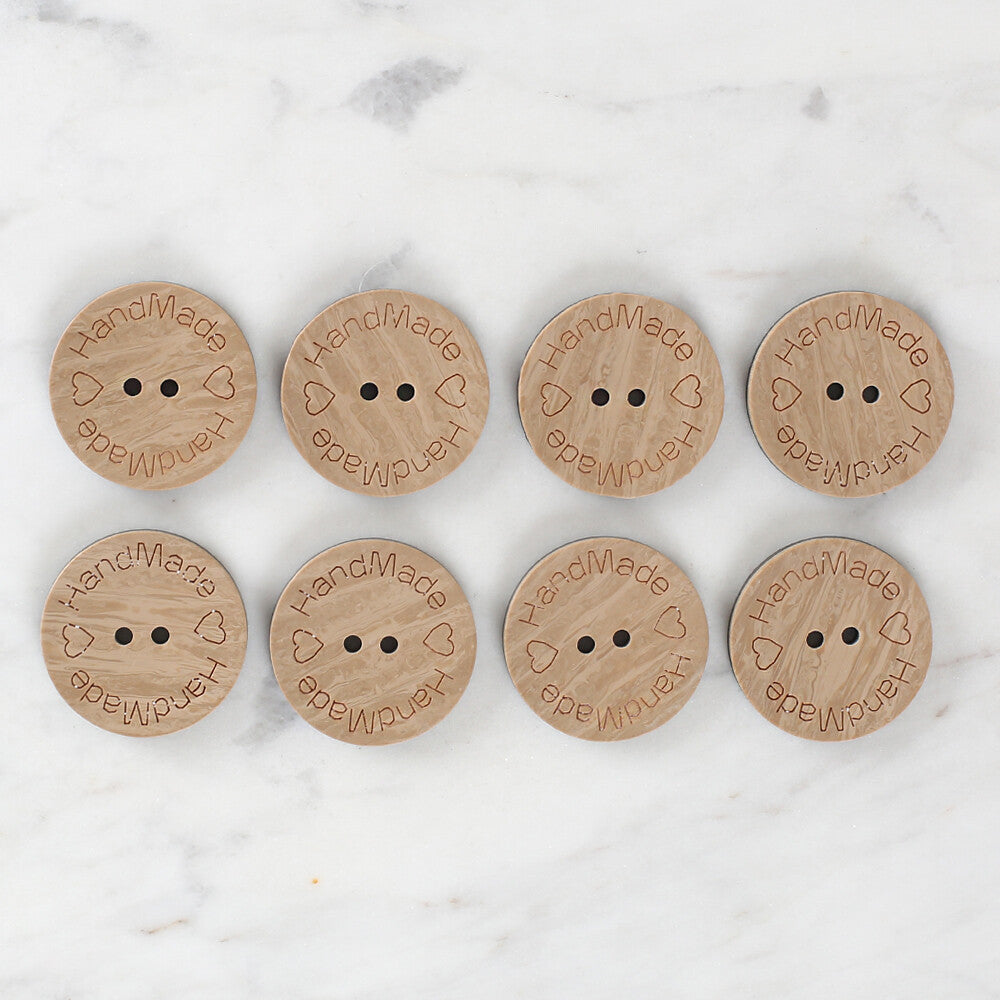 Loren Crafts 8 Pcs "Handmade" Button - 1608