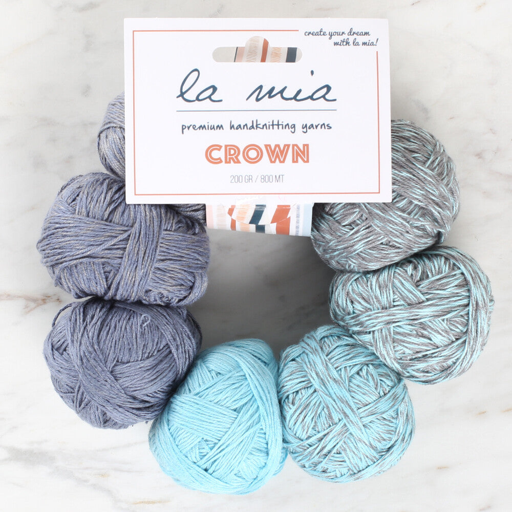 La Mia Crown Yarn, Blue - L904