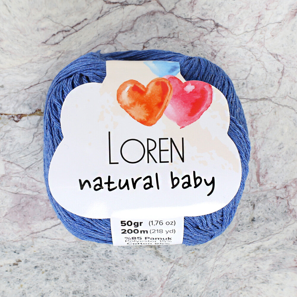 Loren Natural Baby Yarn, Blue - R066