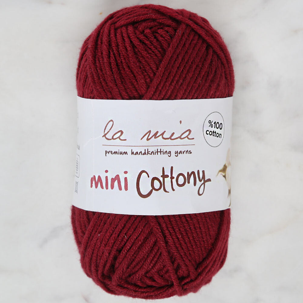 La Mia Mini Cottony 25 g Baby Yarn Burgundy - L023