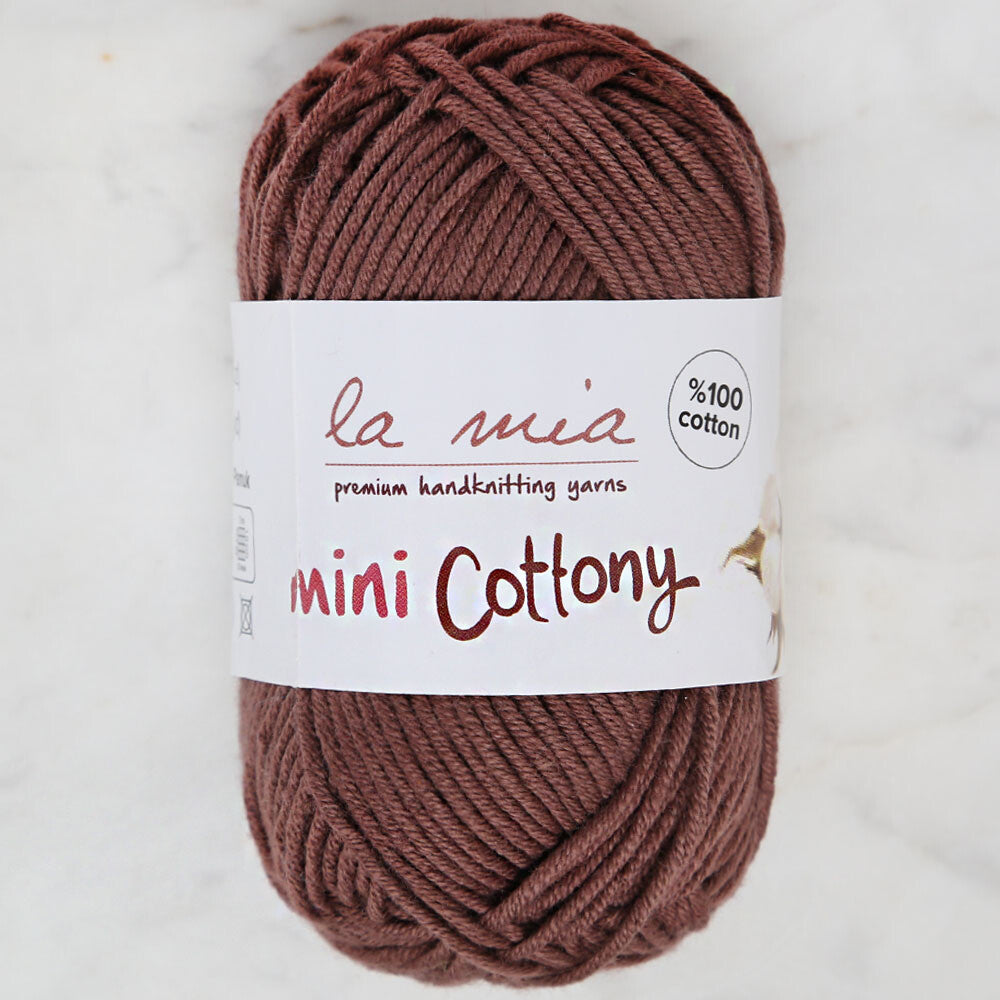 La Mia Mini Cottony 25 g Baby Yarn Brown - L036