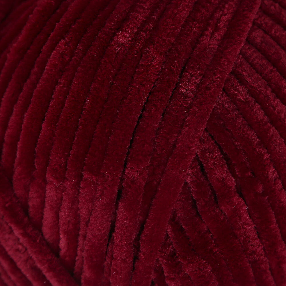 La Mia Mellow Chenille Yarn, Burgundy - 912