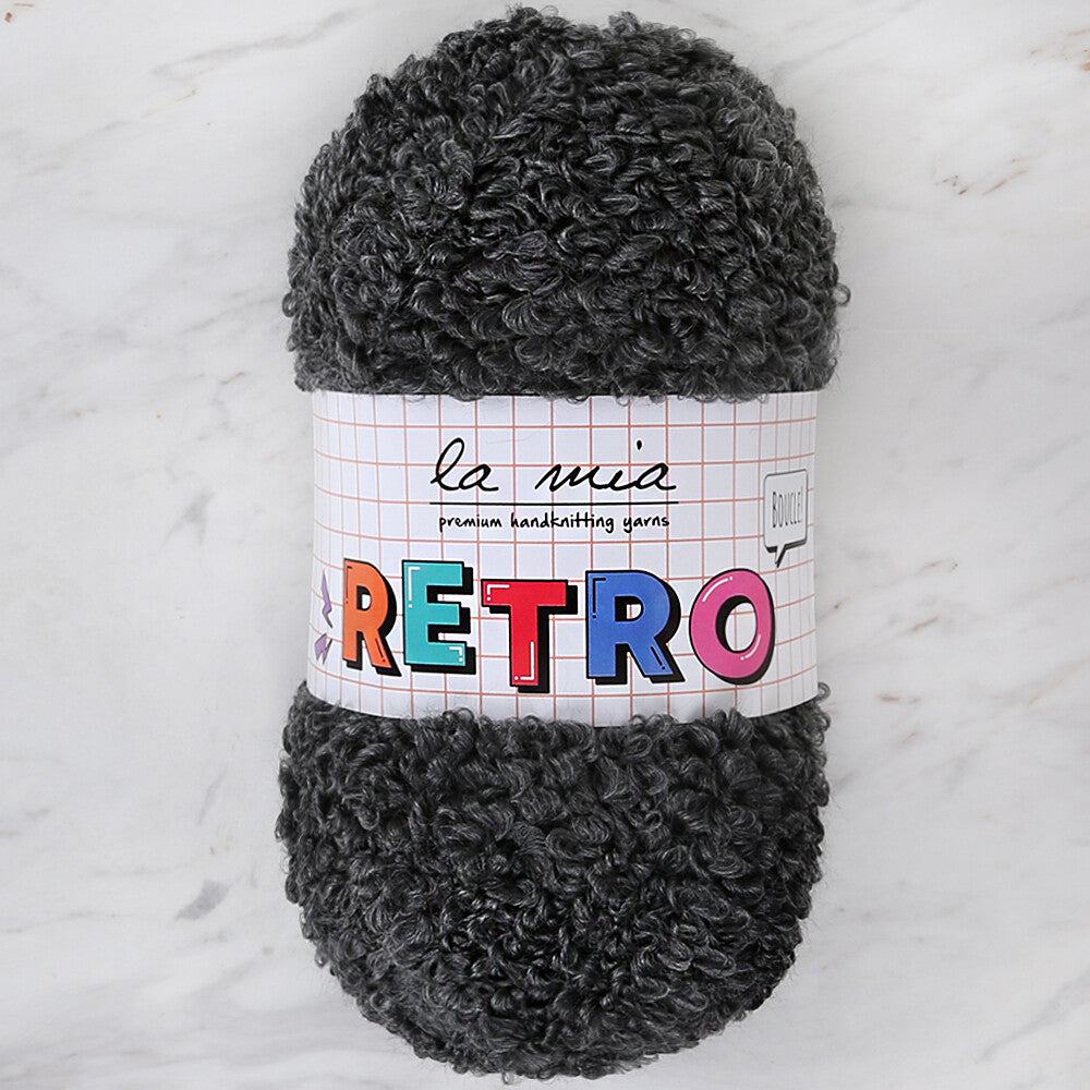 La Mia Retro Yarn, Dark Grey - LM6802