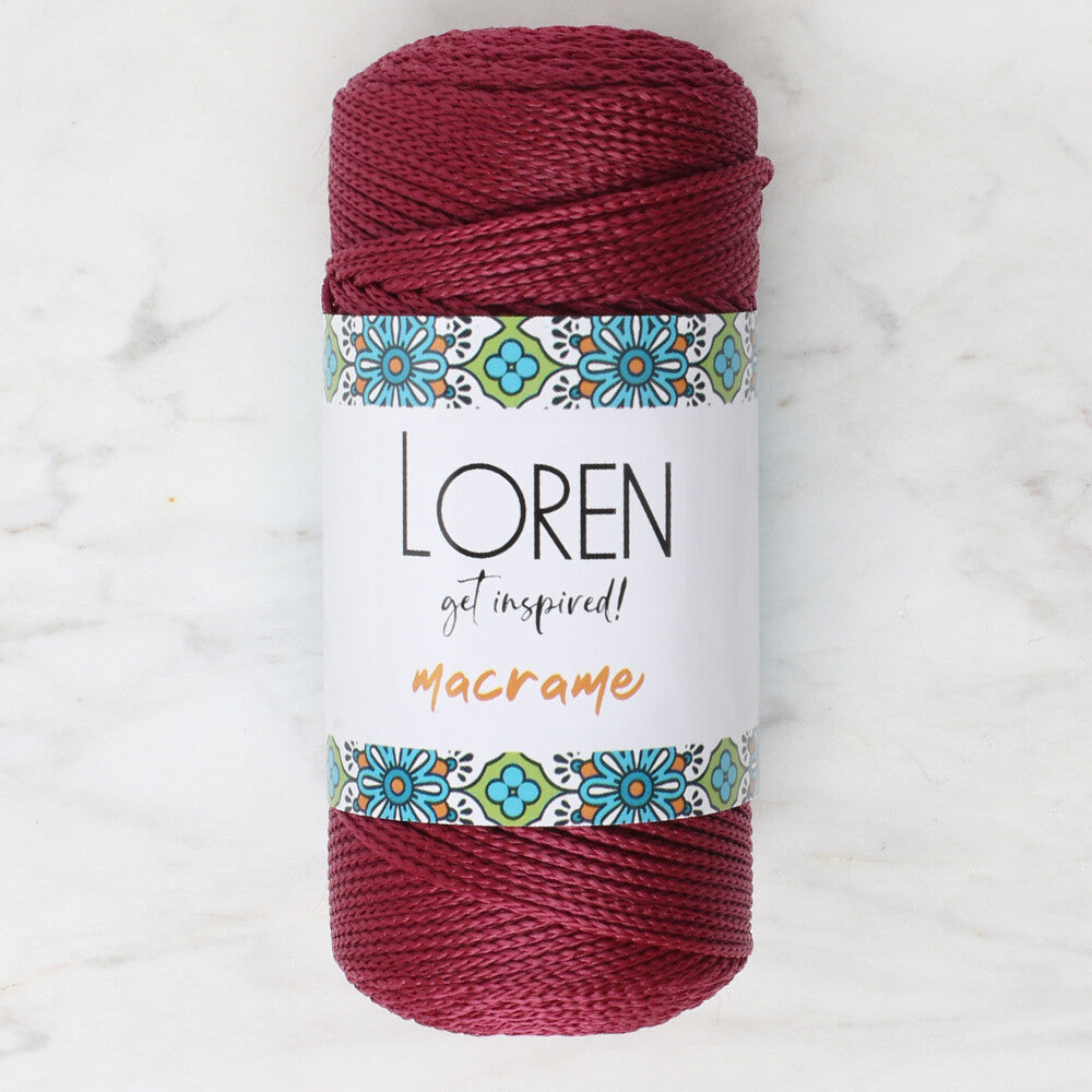 Loren Macrame Knitting Yarn, Claret - RM 0113