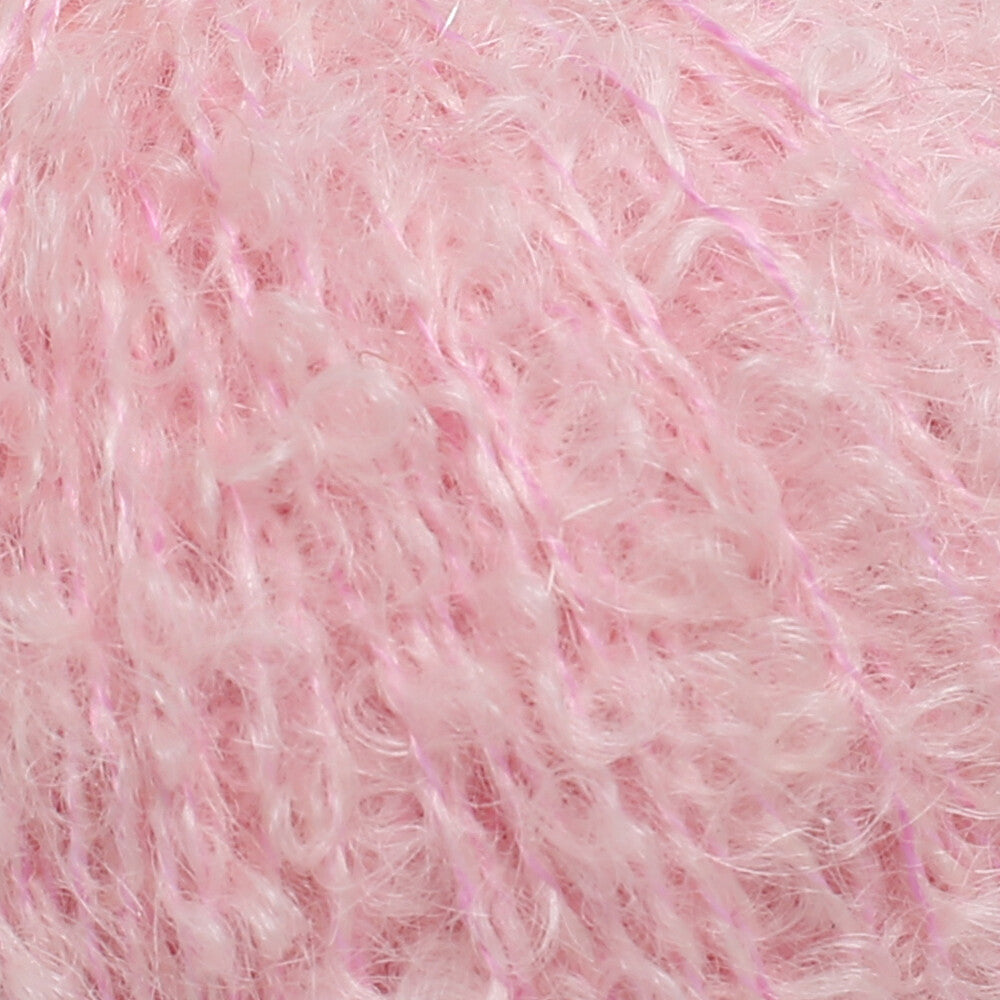 La Mia 50 Gr Alpaca Boucle Yarn, Pink - L332