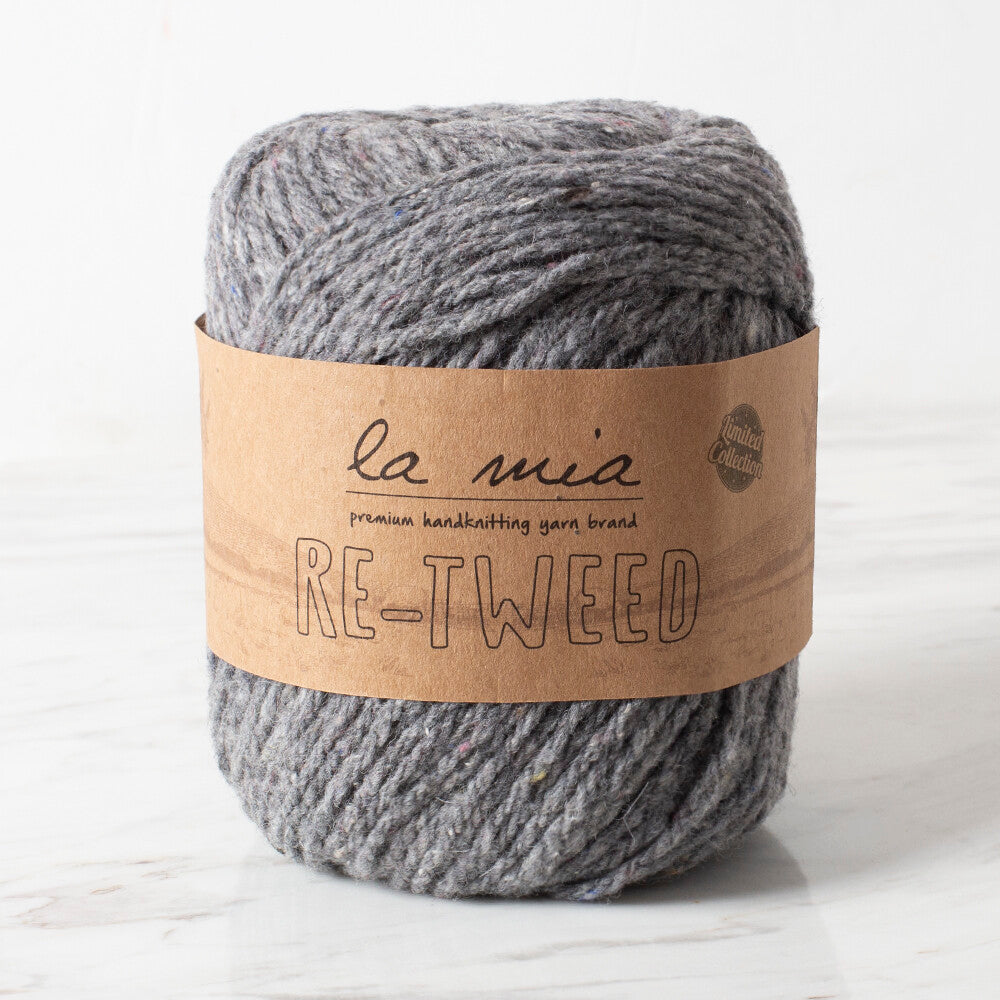 La Mia Re-Tweed Melange Yarn, Grey - L149