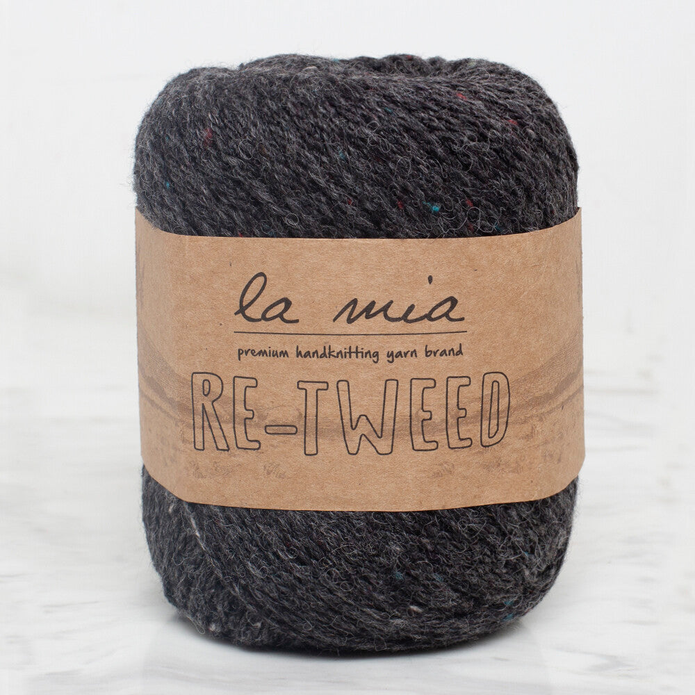 La Mia Re-Tweed Melange Yarn, Fume - L153