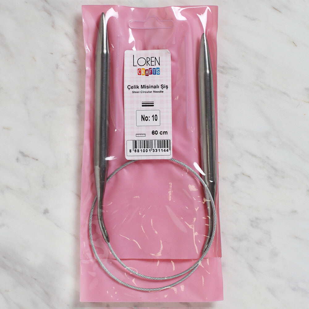 Loren Crafts 10mm 60 cm Steel Circular Knitting Needles