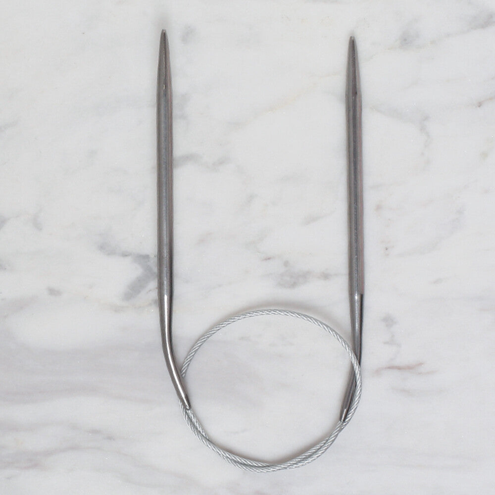Loren Crafts 5mm 40 cm Steel Circular Knitting Needle