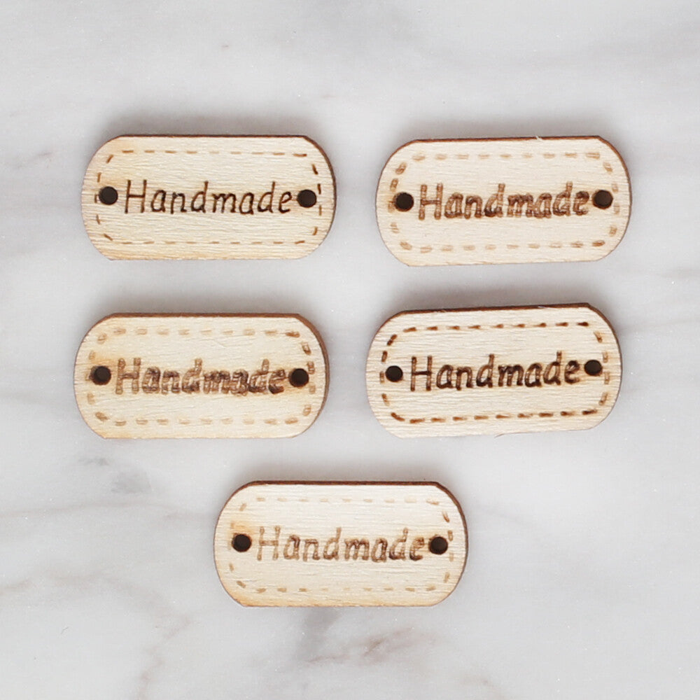 Loren Crafts Wooden "Hand made" Tag in 5