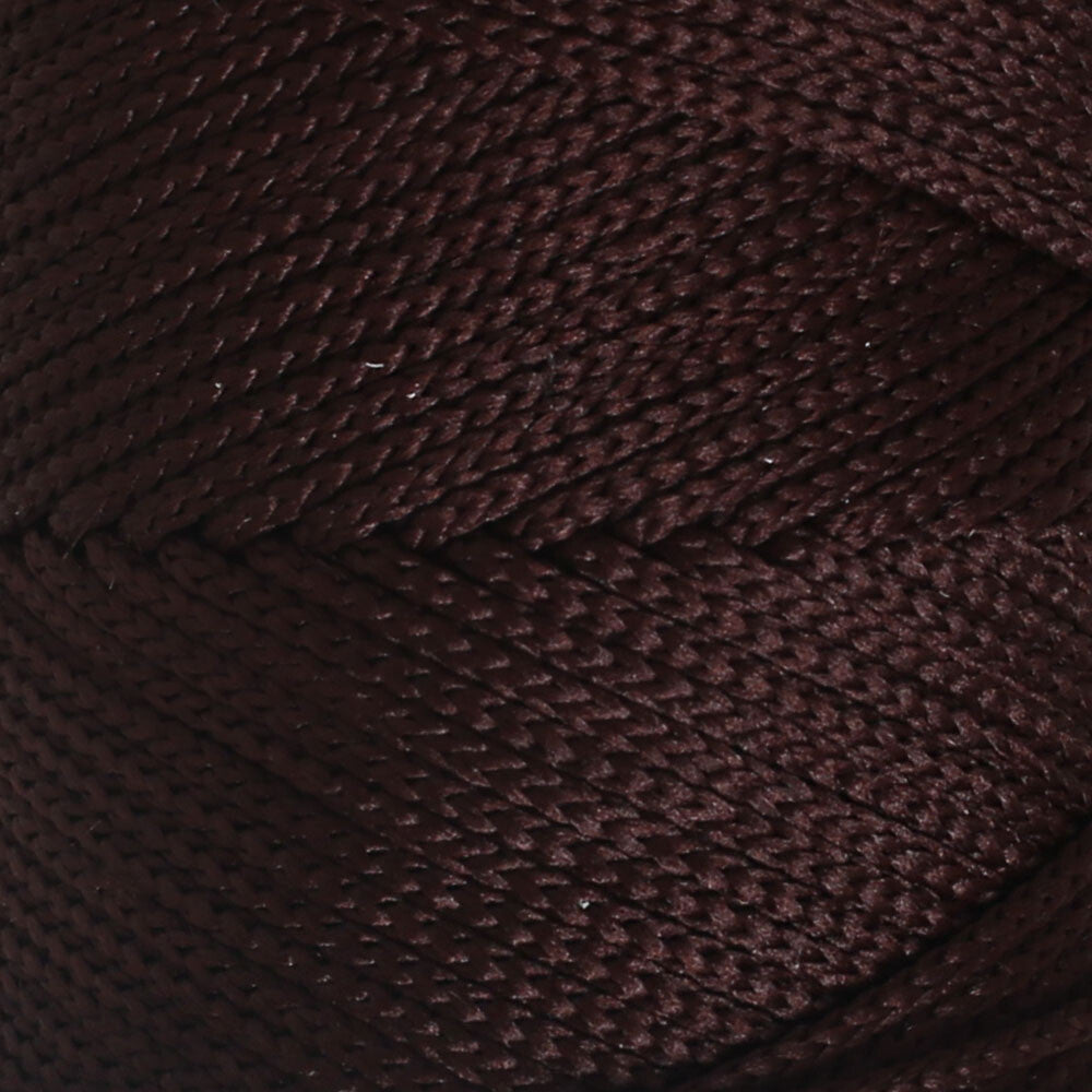 Loren Polyester Soft Macrame Yarn, Dark Brown - LM034