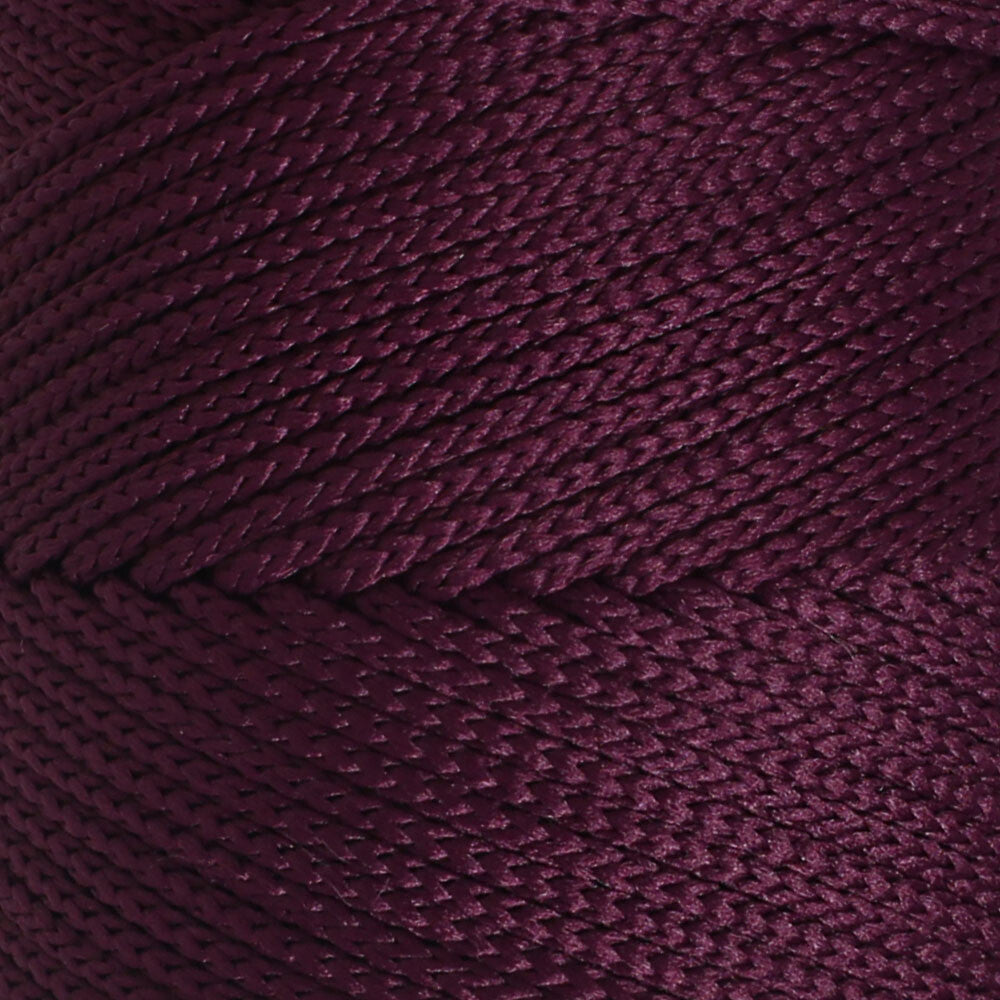 Loren Polyester Soft Macrame Yarn, Aubergine - LM038