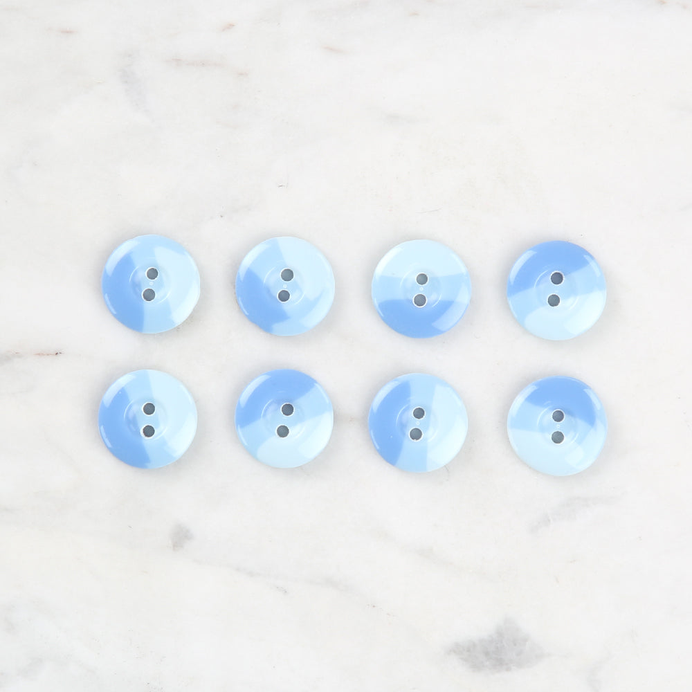 Loren Crafts 8 Pack Button, Blue - 1132