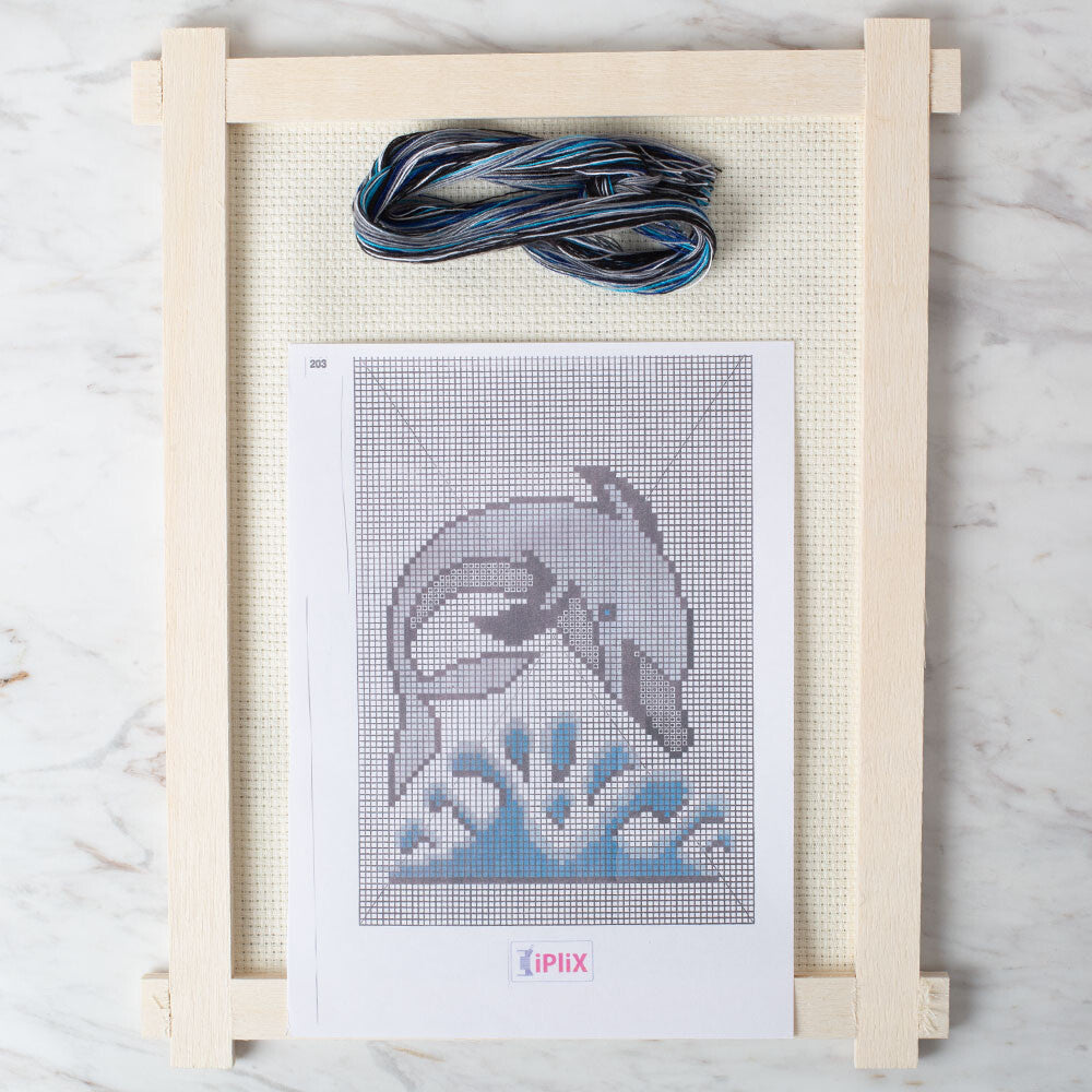 Loren Cross Stitch Kit, Dolphin - 203