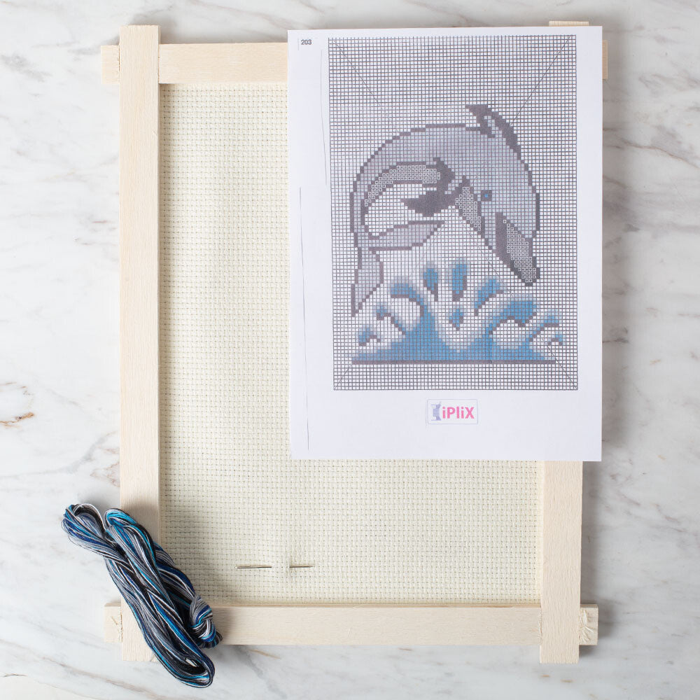 Loren Cross Stitch Kit, Dolphin - 203