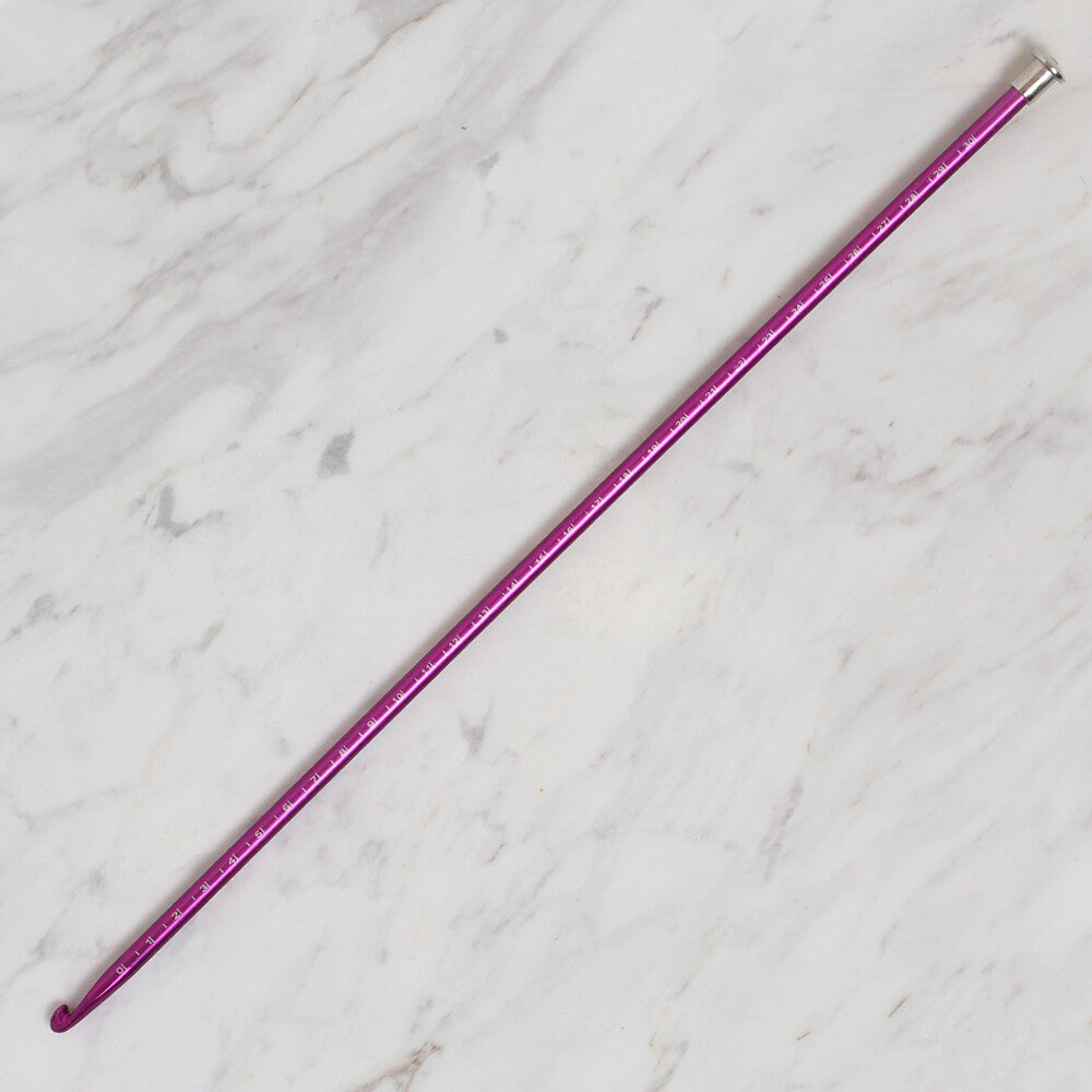 Yabalı 6mm 35 cm Crochet Hook with Measure, Purple - YBL-348