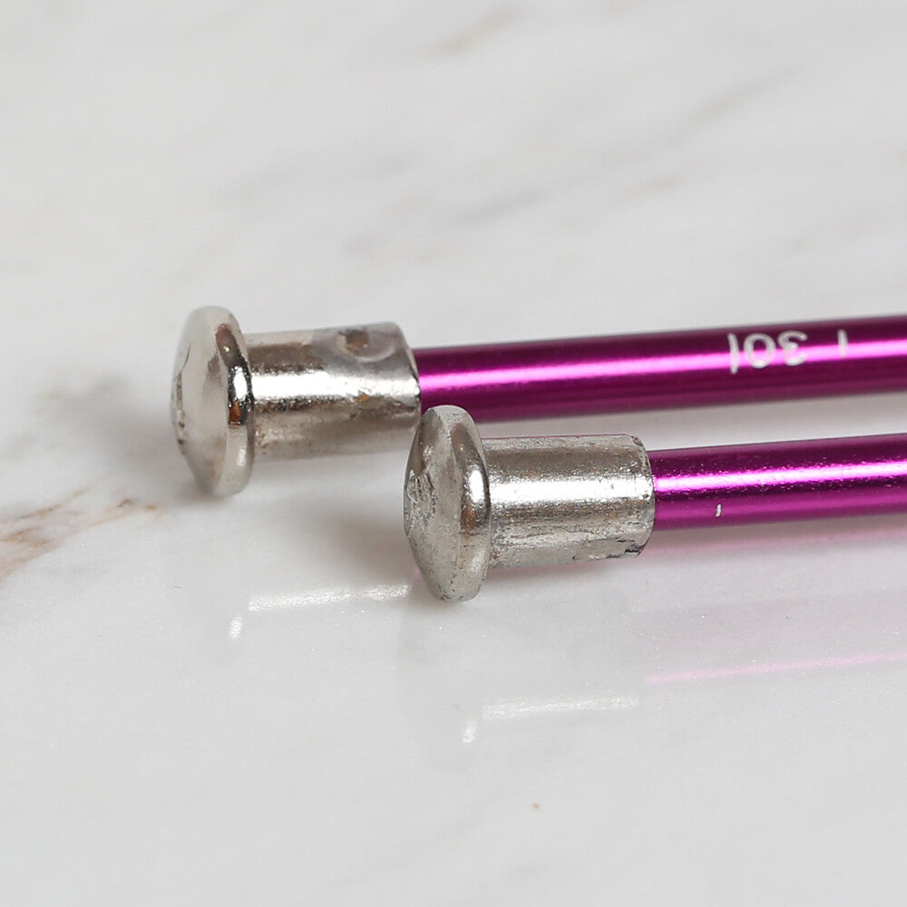Yabalı 4mm 35 cm Knitting Needle with Measure, Purple - YBL-347