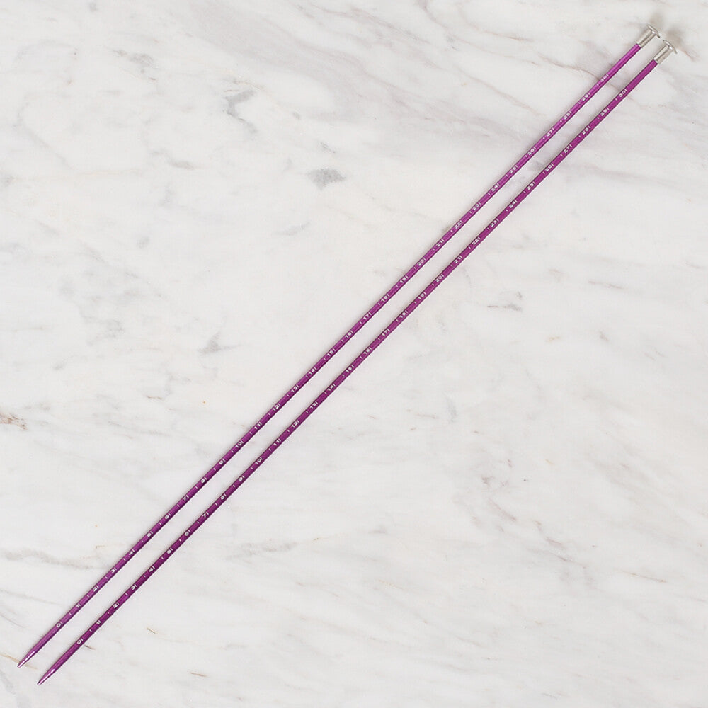 Yabalı 3mm 35 cm Knitting Needle with Measure, Purple - YBL-347