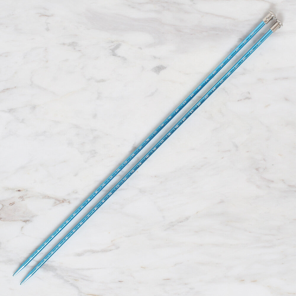 Yabalı 4.5mm 35 cm Knitting Needle with Measure, Blue - YBL-347