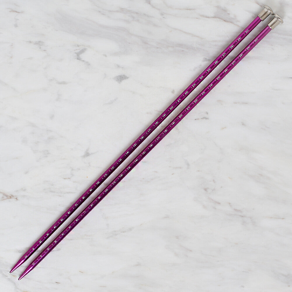 Yabalı 6mm 35 cm Knitting Needle with Measure, Purple - YBL-347