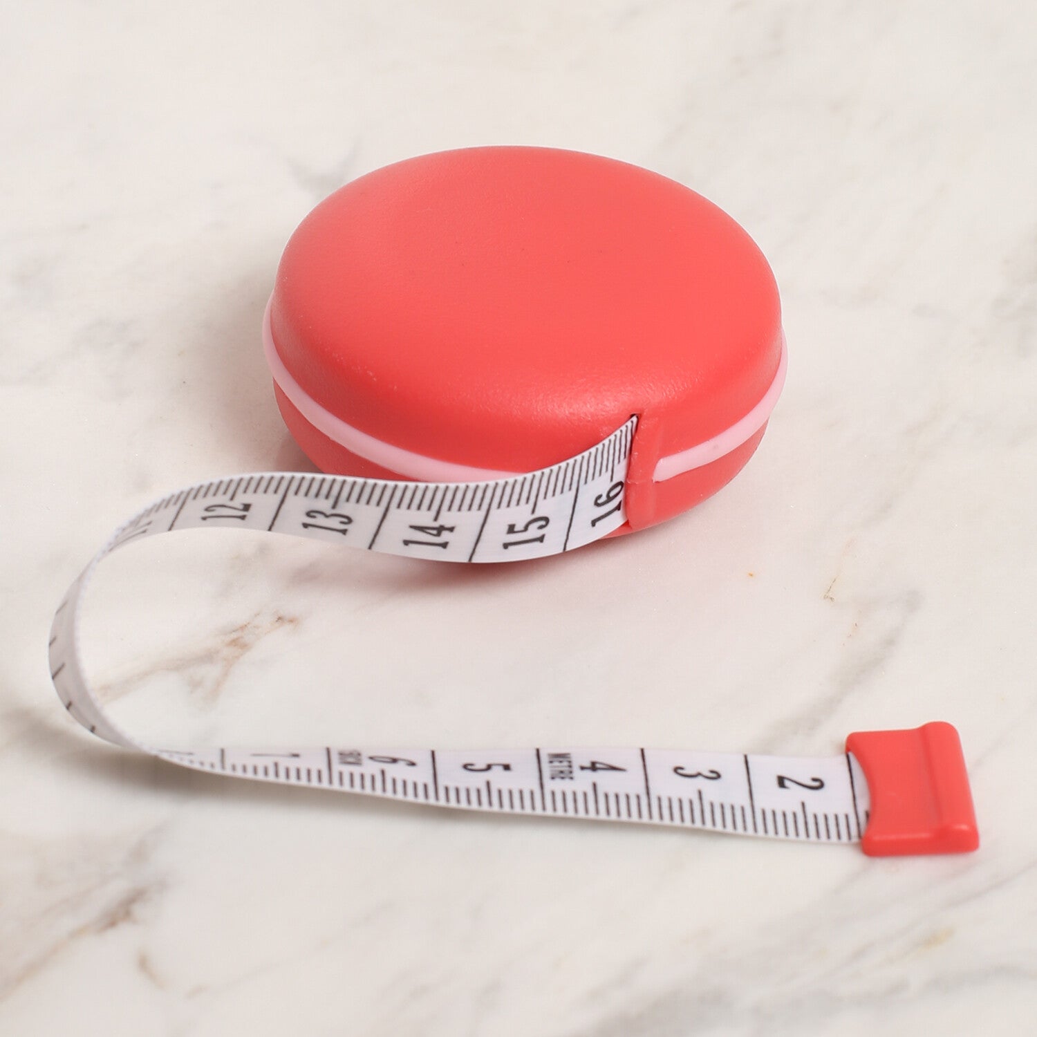 Loren Macaron Automatic Tape Measure, Vermillion