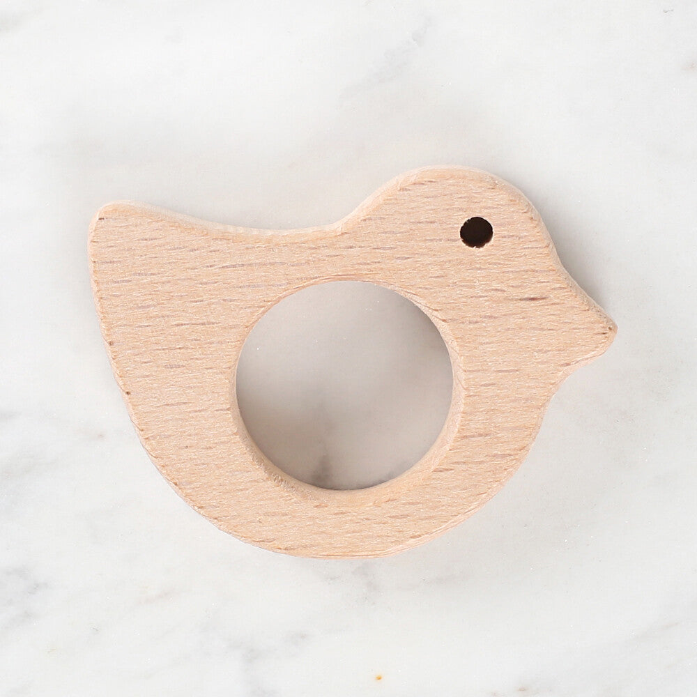 Loren Crafts Bird Shaped Organic Wooden Teether Ring