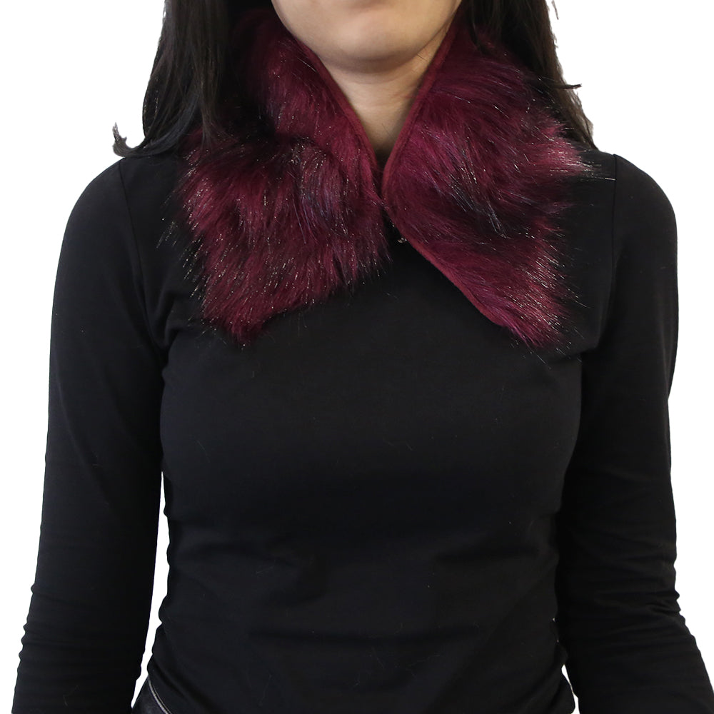 Yarnart Full Roll - Faux Fur Collar Burgundy - F504