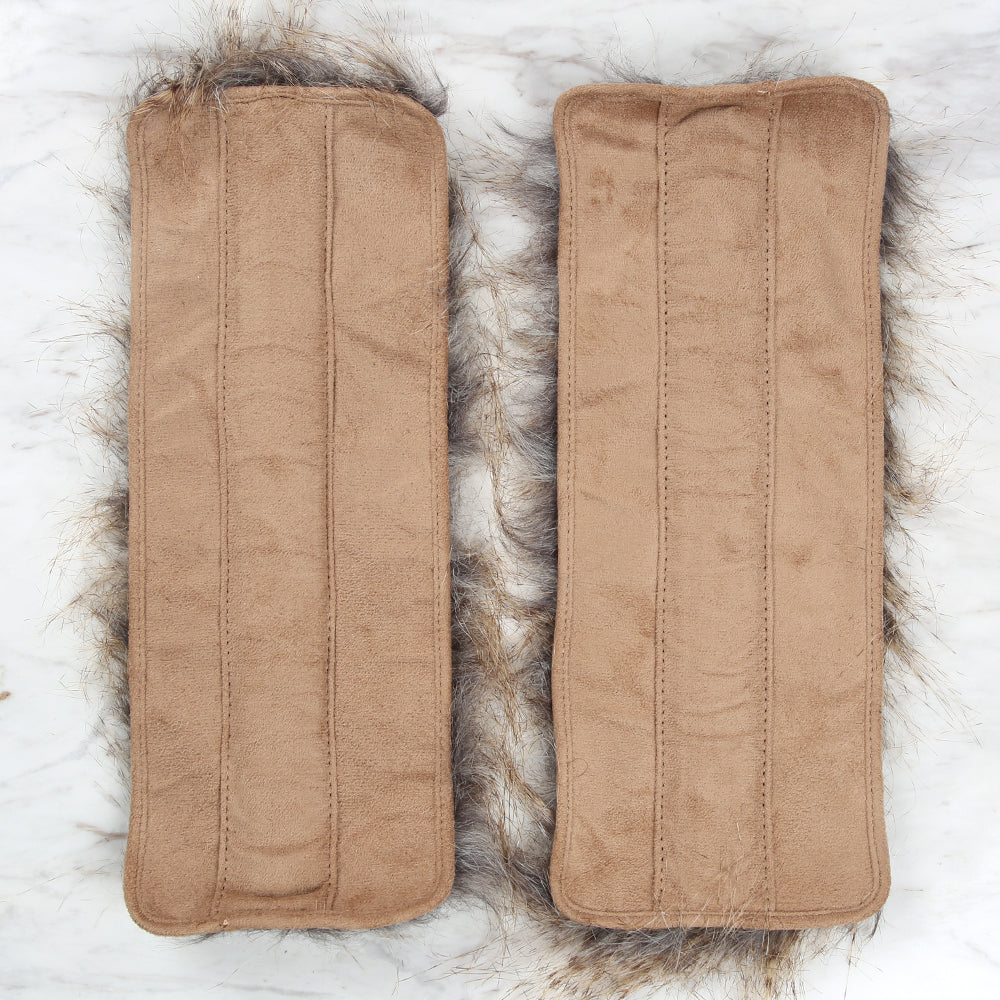 Yarnart Cuffs - Faux Fur Cuffs Beige - F505