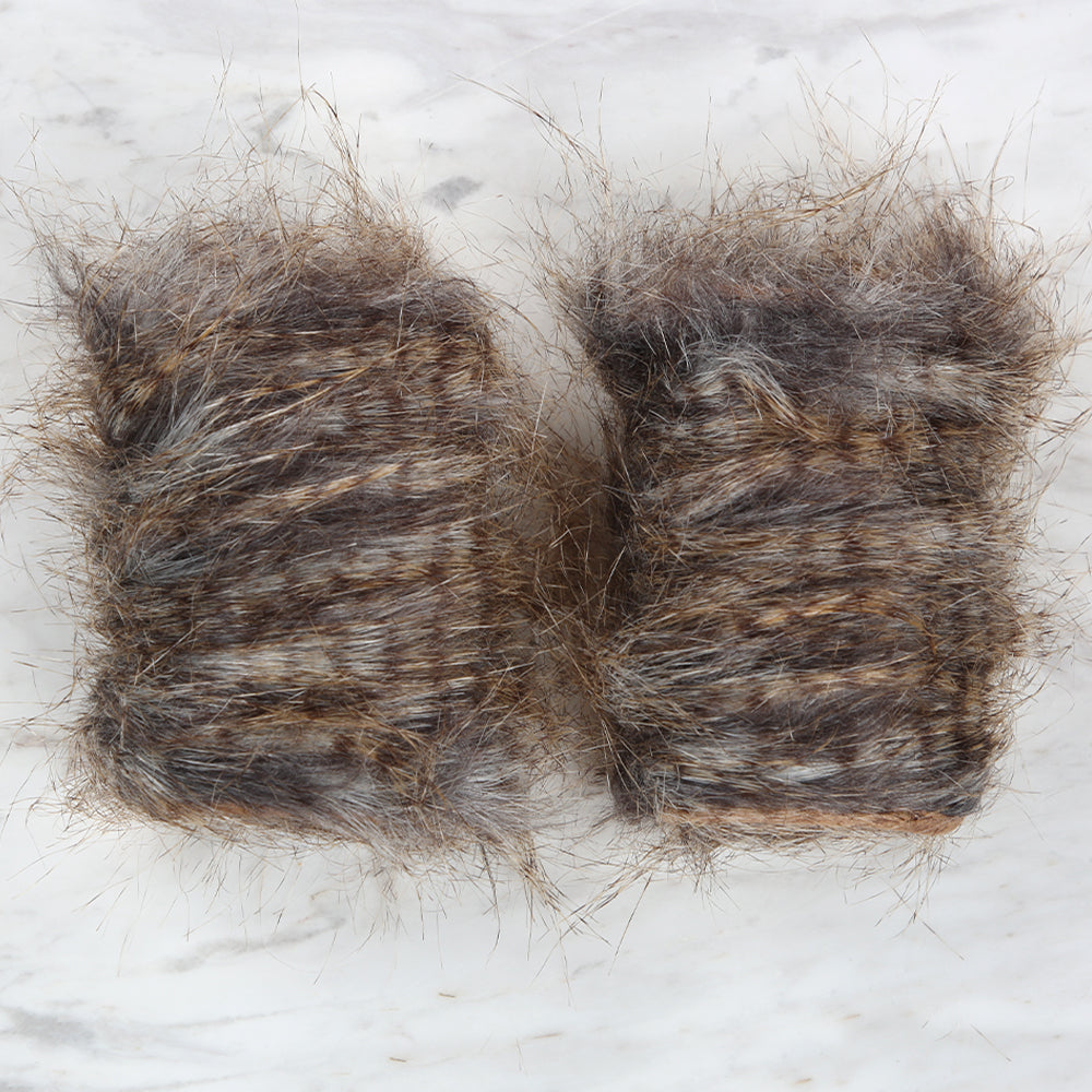 Yarnart Cuffs - Faux Fur Cuffs Beige - F505