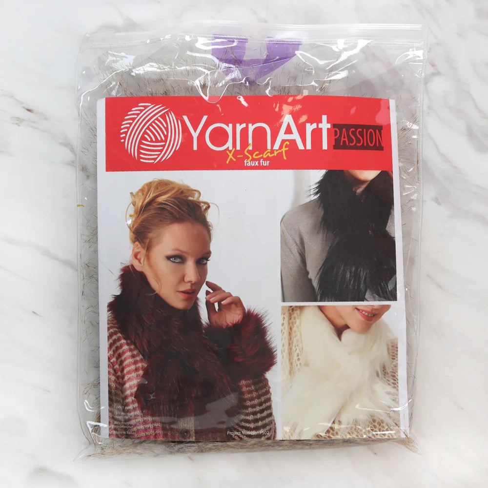 Yarnart X - Scarf Faux Fur Shawl Beige - F502