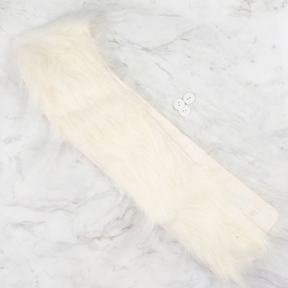 Yarnart Tuxede - Faux Fur Collar Cream - F503