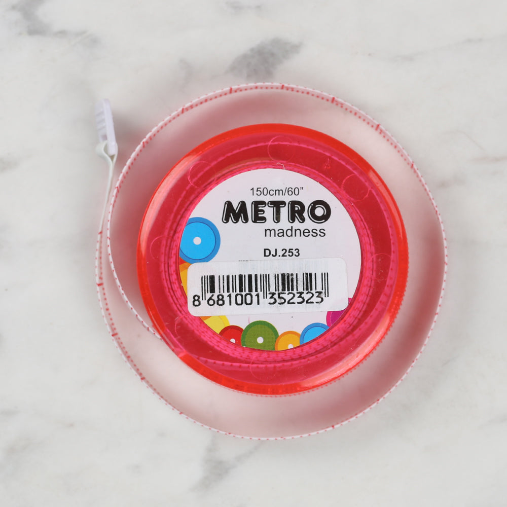 Sew Tasty Metro Auto Tape Measure Fuchsia 150cm/60 in - 253