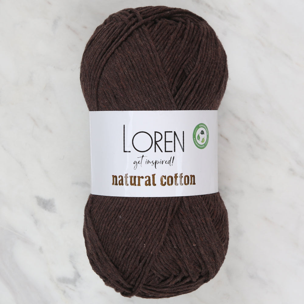 Loren Natural Cotton Yarn, Brown - R105