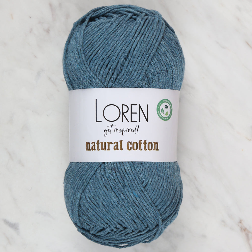 Loren Natural Cotton Yarn, Petrol Green - R106