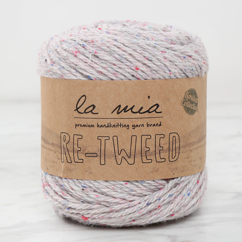 La Mia Re-Tweed Melange Yarn, Grey - L156