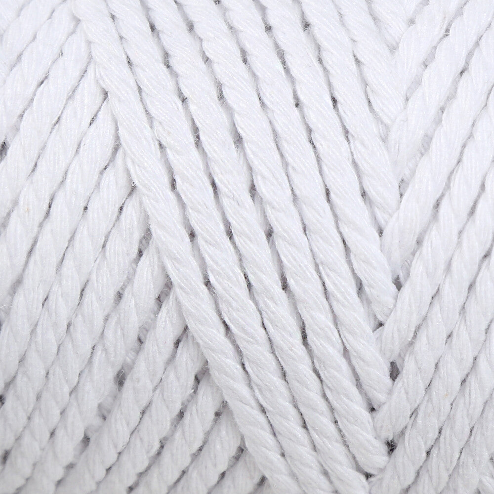 Loren Decor Slim Macrame Yarn, White - L001