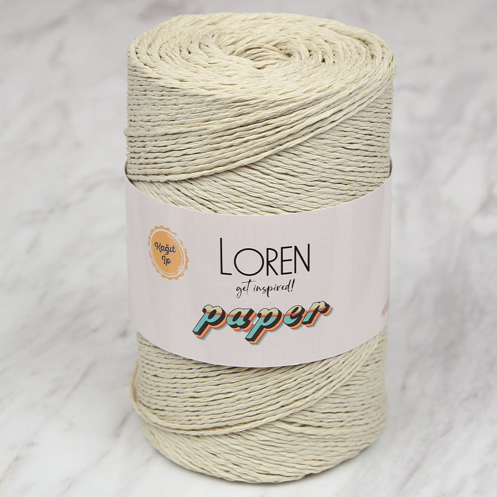 Loren Paper Yarn ,Crem - RH39